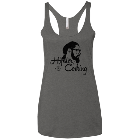 T-Shirts Premium Heather / X-Small Hipster is Coming Women's Triblend Racerback Tank