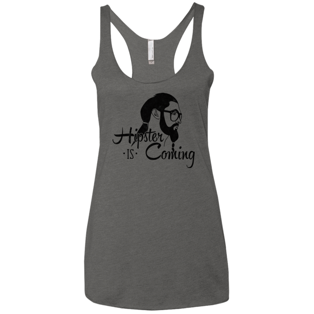 T-Shirts Premium Heather / X-Small Hipster is Coming Women's Triblend Racerback Tank