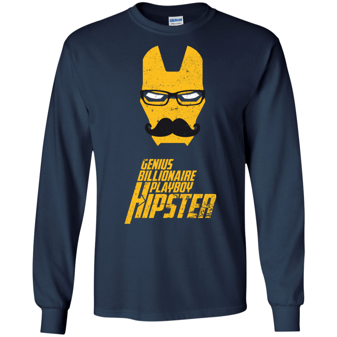 T-Shirts Navy / S HIPSTER Men's Long Sleeve T-Shirt