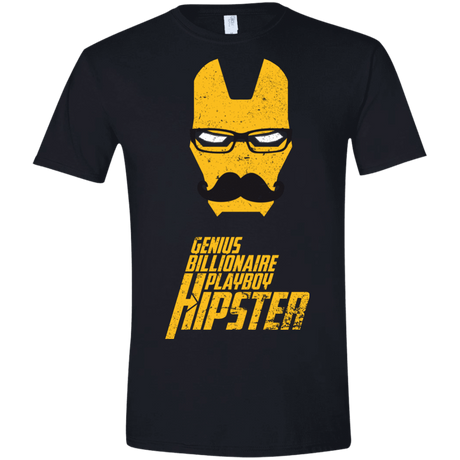 T-Shirts Black / X-Small HIPSTER Men's Semi-Fitted Softstyle