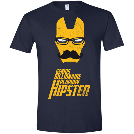 T-Shirts Navy / X-Small HIPSTER Men's Semi-Fitted Softstyle