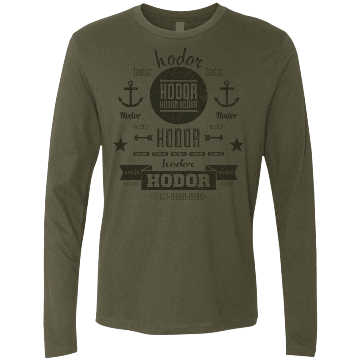 T-Shirts Military Green / S Hipster Quotes Men's Premium Long Sleeve