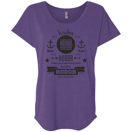 T-Shirts Purple Rush / X-Small Hipster Quotes Triblend Dolman Sleeve