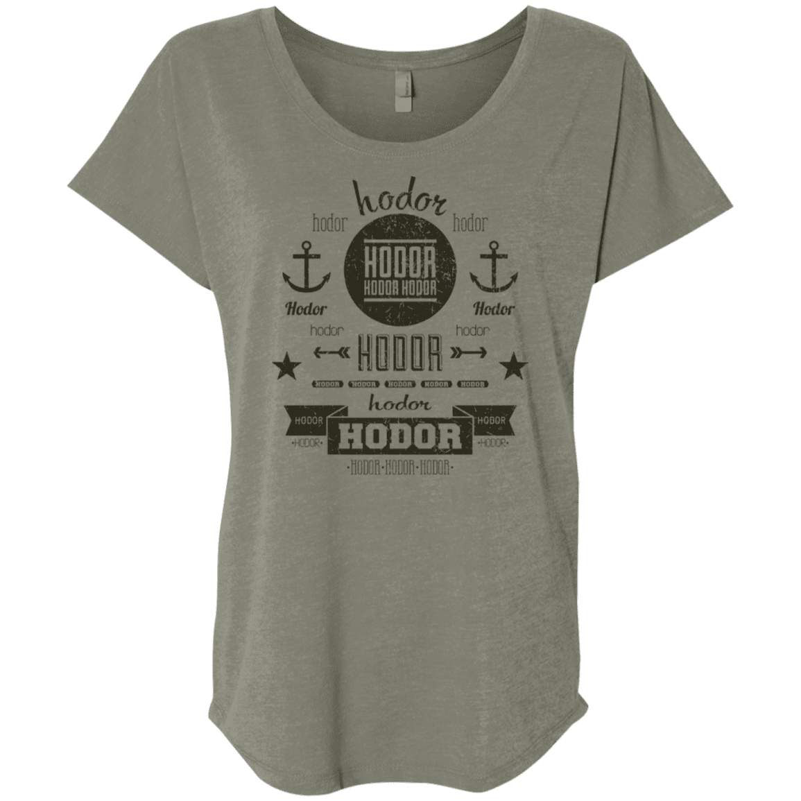 T-Shirts Venetian Grey / X-Small Hipster Quotes Triblend Dolman Sleeve