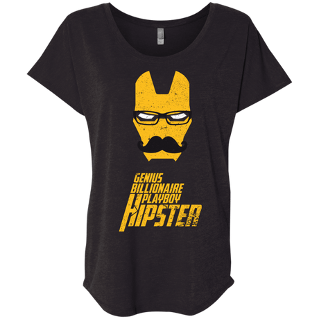 T-Shirts Vintage Black / X-Small HIPSTER Triblend Dolman Sleeve