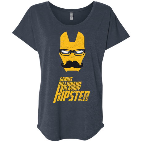 T-Shirts Vintage Navy / X-Small HIPSTER Triblend Dolman Sleeve