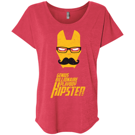 T-Shirts Vintage Red / X-Small HIPSTER Triblend Dolman Sleeve