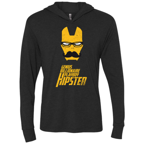 T-Shirts Vintage Black / X-Small HIPSTER Triblend Long Sleeve Hoodie Tee