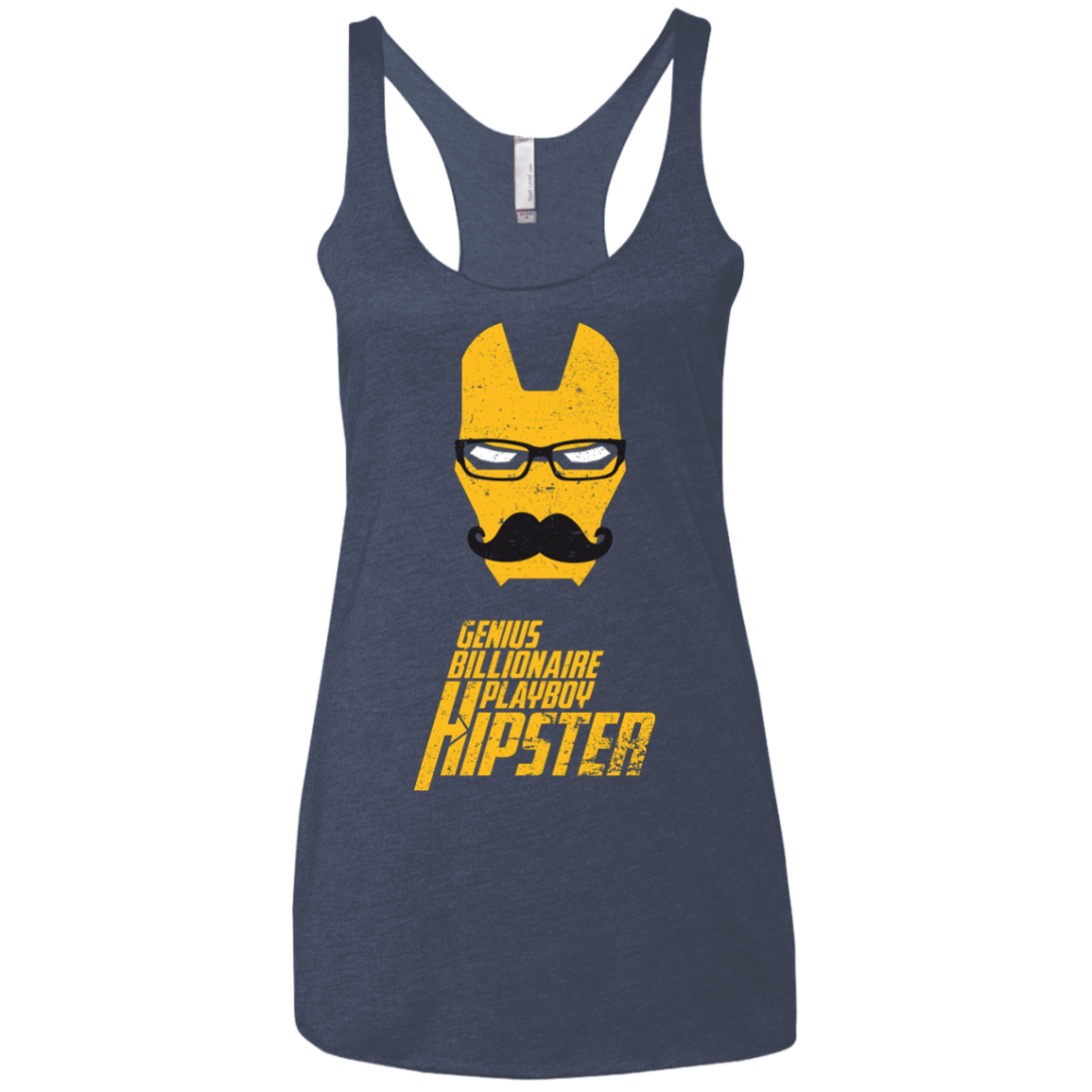 T-Shirts Vintage Navy / X-Small HIPSTER Women's Triblend Racerback Tank