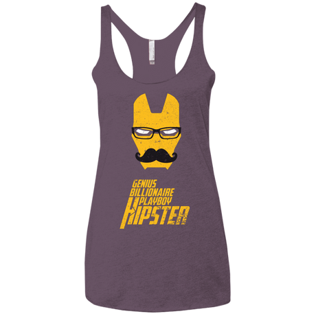 T-Shirts Vintage Purple / X-Small HIPSTER Women's Triblend Racerback Tank