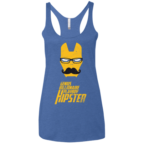 T-Shirts Vintage Royal / X-Small HIPSTER Women's Triblend Racerback Tank