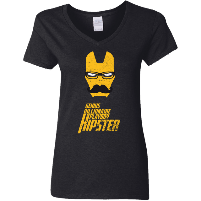 T-Shirts Black / S HIPSTER Women's V-Neck T-Shirt