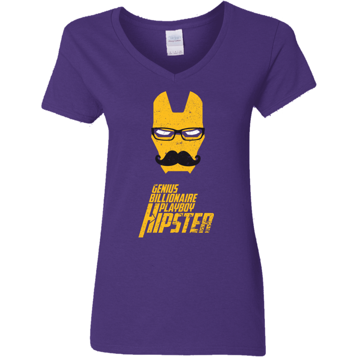 T-Shirts Purple / S HIPSTER Women's V-Neck T-Shirt