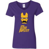 T-Shirts Purple / S HIPSTER Women's V-Neck T-Shirt