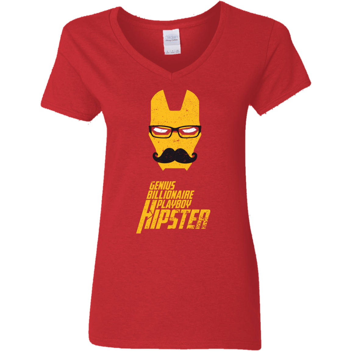 T-Shirts Red / S HIPSTER Women's V-Neck T-Shirt