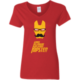 T-Shirts Red / S HIPSTER Women's V-Neck T-Shirt