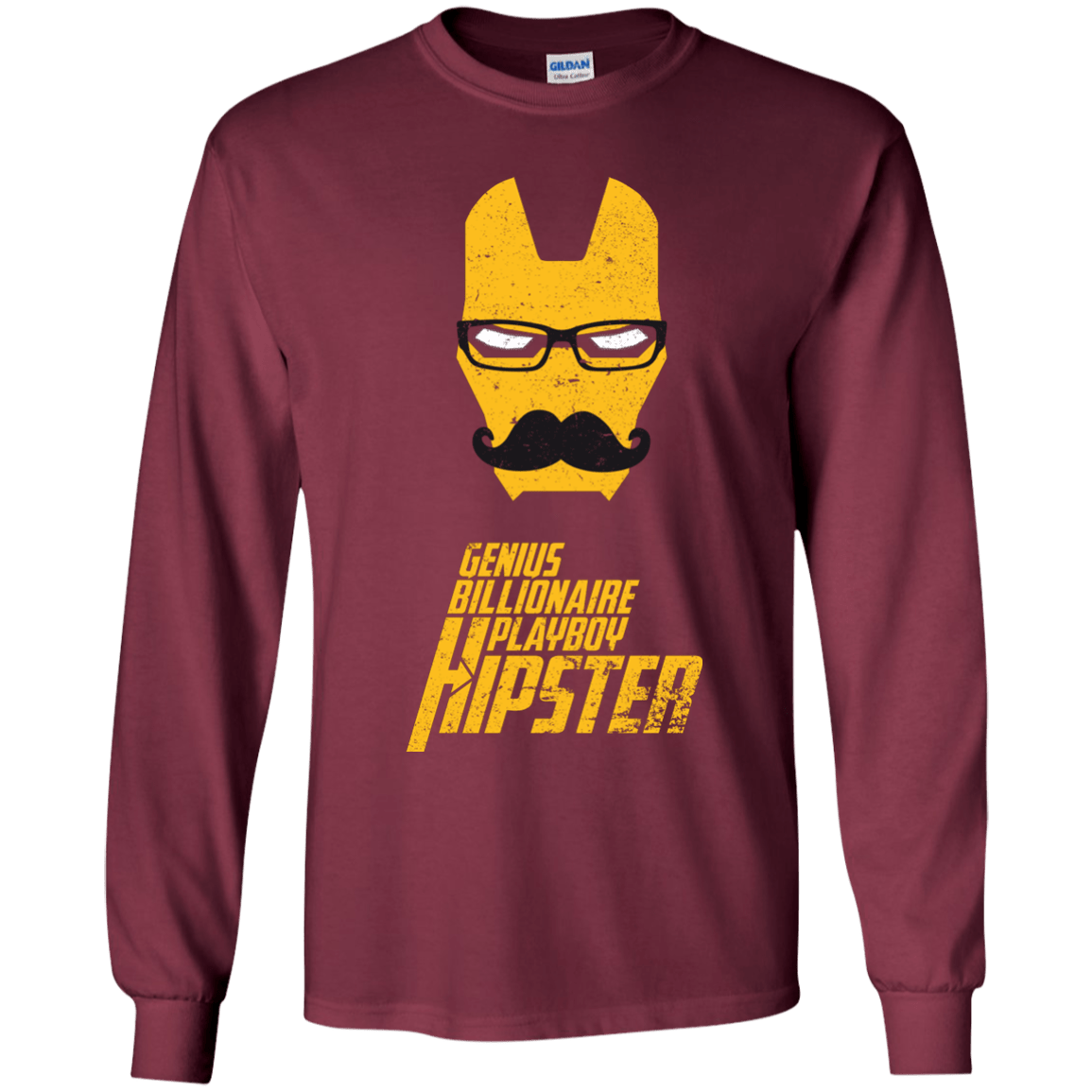T-Shirts Maroon / YS HIPSTER Youth Long Sleeve T-Shirt