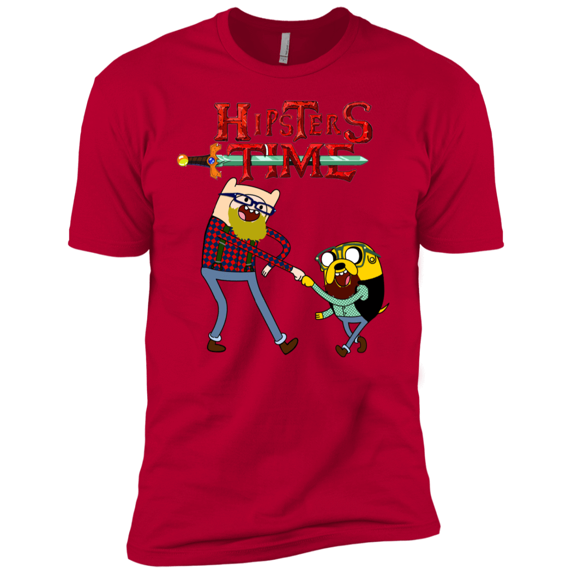 T-Shirts Red / YXS Hipsters Time Boys Premium T-Shirt