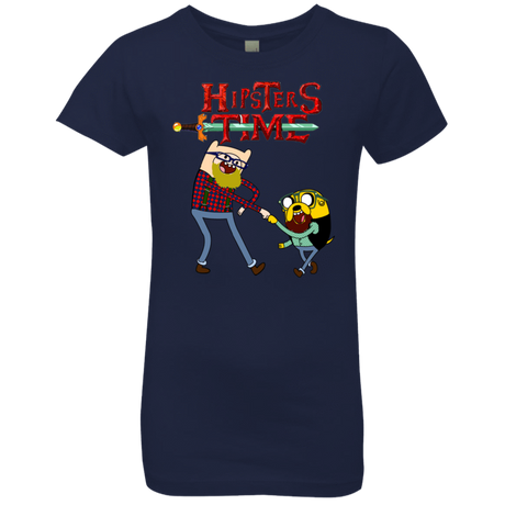 T-Shirts Midnight Navy / YXS Hipsters Time Girls Premium T-Shirt