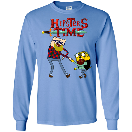 T-Shirts Carolina Blue / S Hipsters Time Men's Long Sleeve T-Shirt