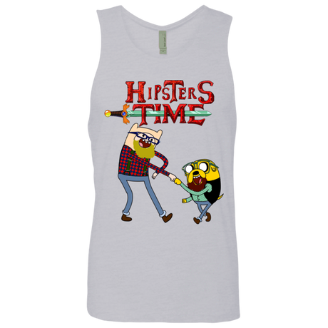 T-Shirts Heather Grey / S Hipsters Time Men's Premium Tank Top