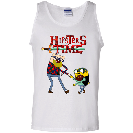 T-Shirts White / S Hipsters Time Men's Tank Top