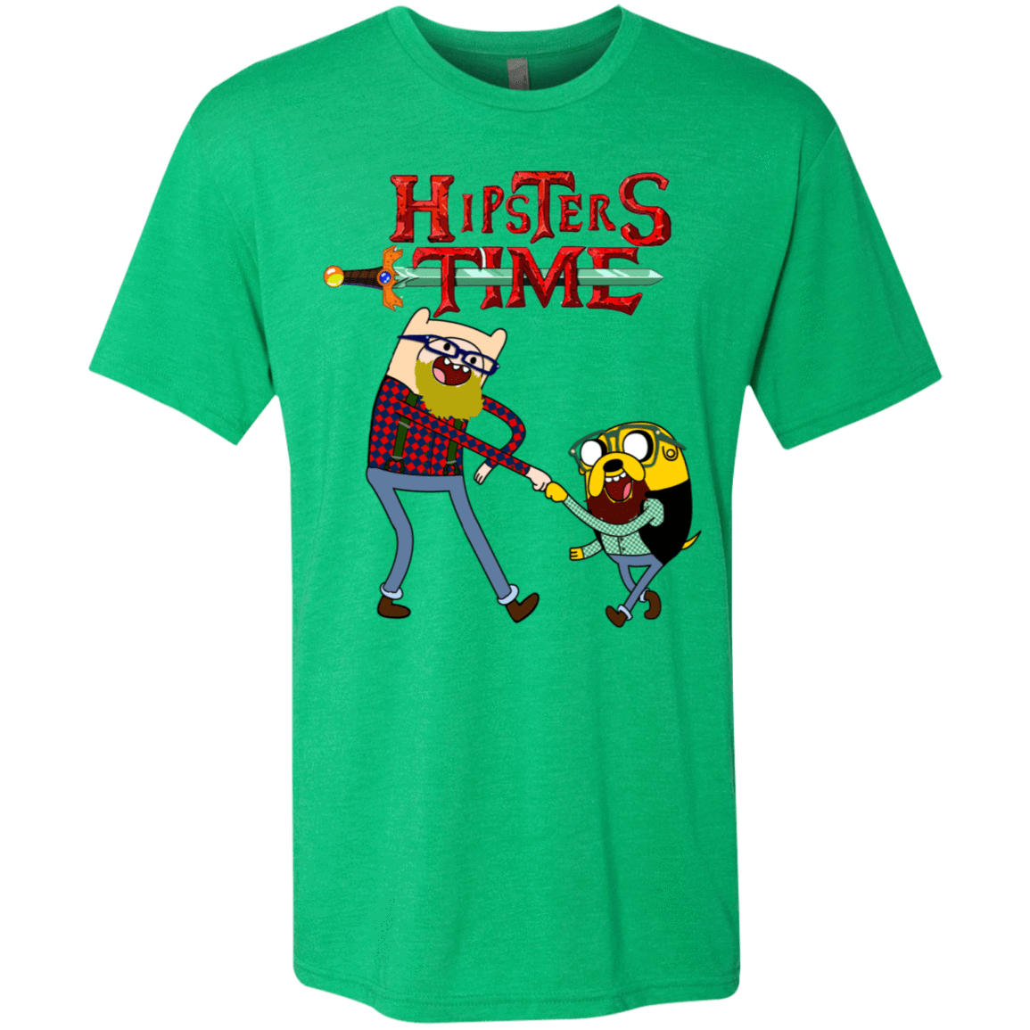 T-Shirts Envy / S Hipsters Time Men's Triblend T-Shirt