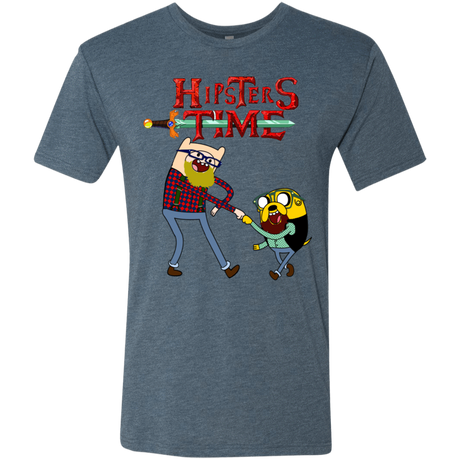 T-Shirts Indigo / S Hipsters Time Men's Triblend T-Shirt