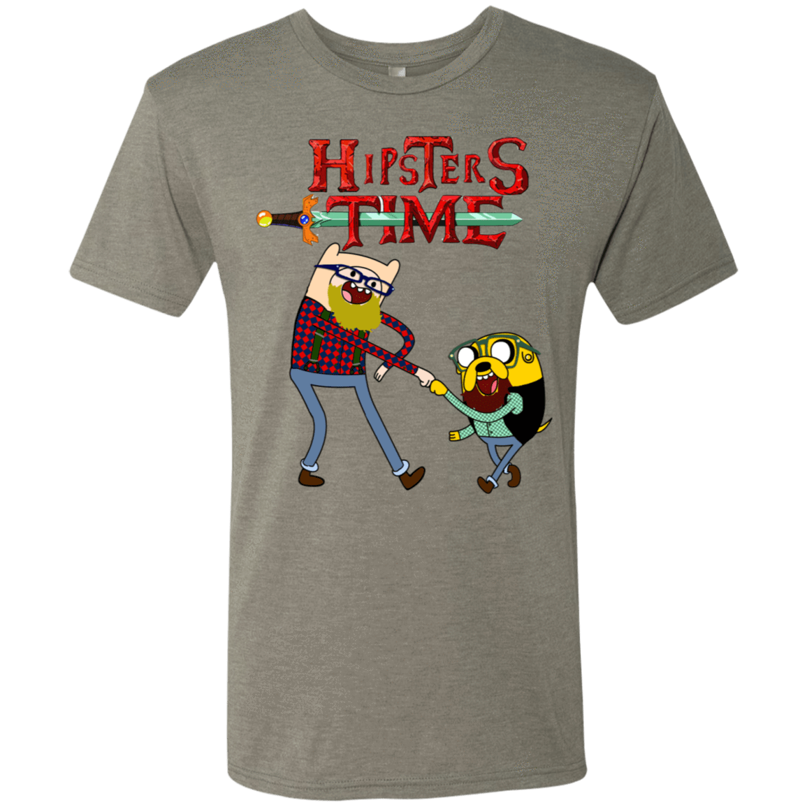 T-Shirts Venetian Grey / S Hipsters Time Men's Triblend T-Shirt