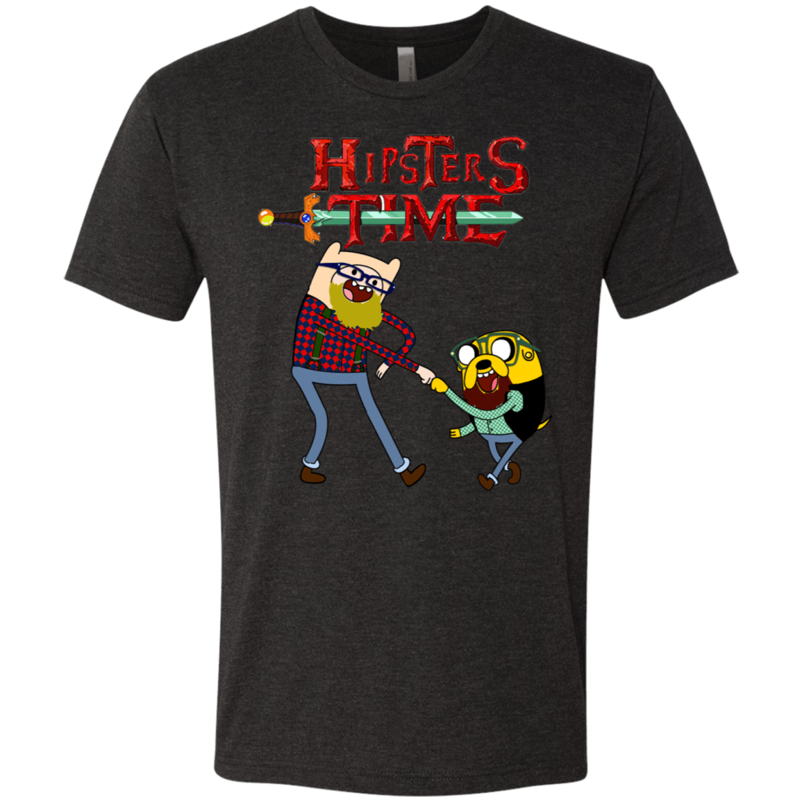 T-Shirts Vintage Black / S Hipsters Time Men's Triblend T-Shirt