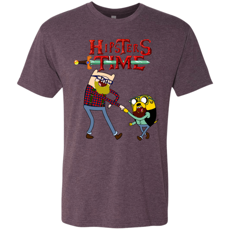 T-Shirts Vintage Purple / S Hipsters Time Men's Triblend T-Shirt