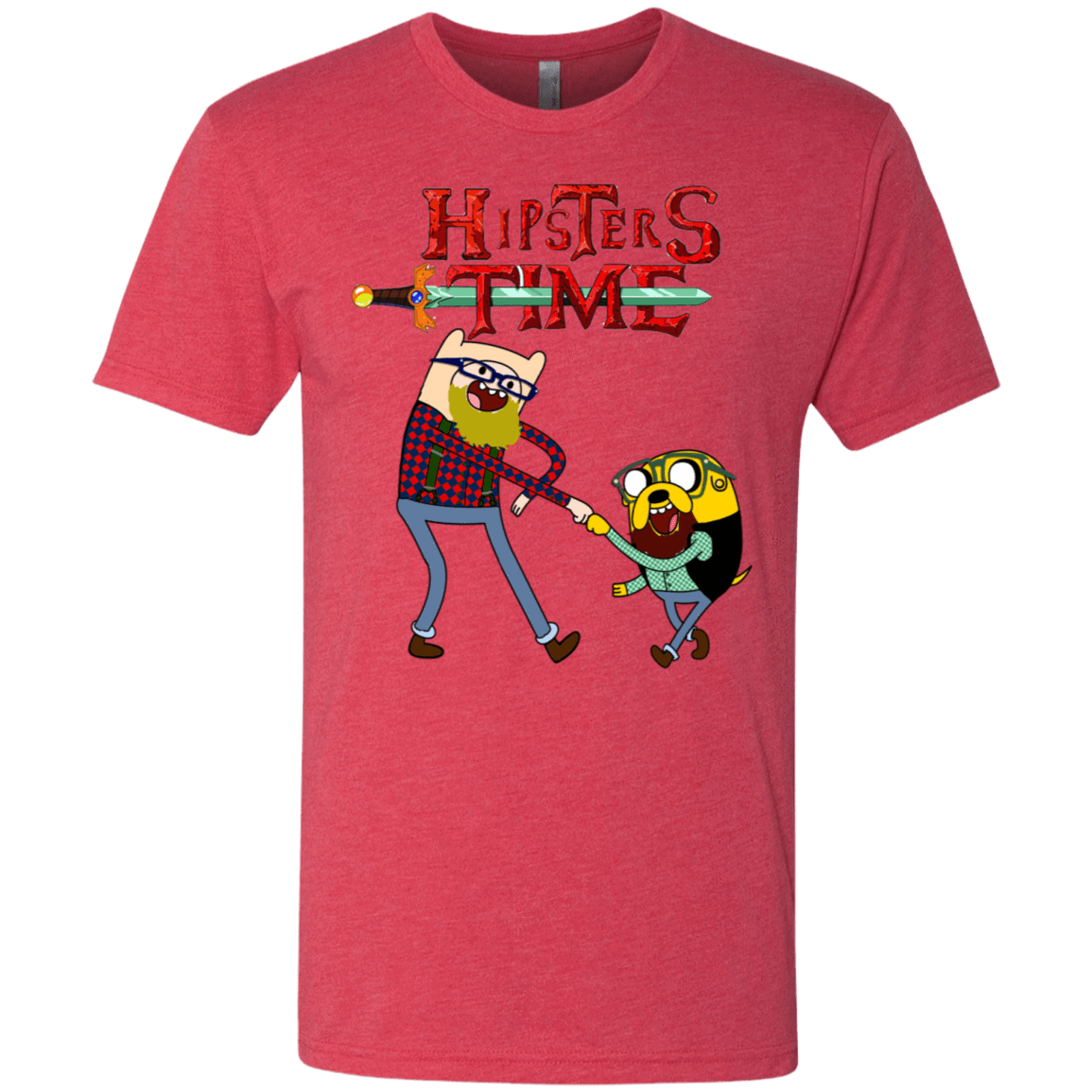 T-Shirts Vintage Red / S Hipsters Time Men's Triblend T-Shirt