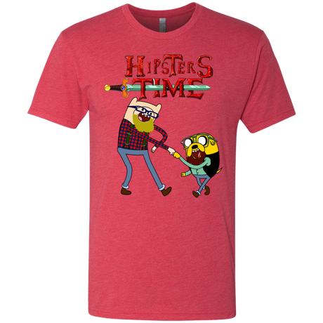 T-Shirts Vintage Red / S Hipsters Time Men's Triblend T-Shirt