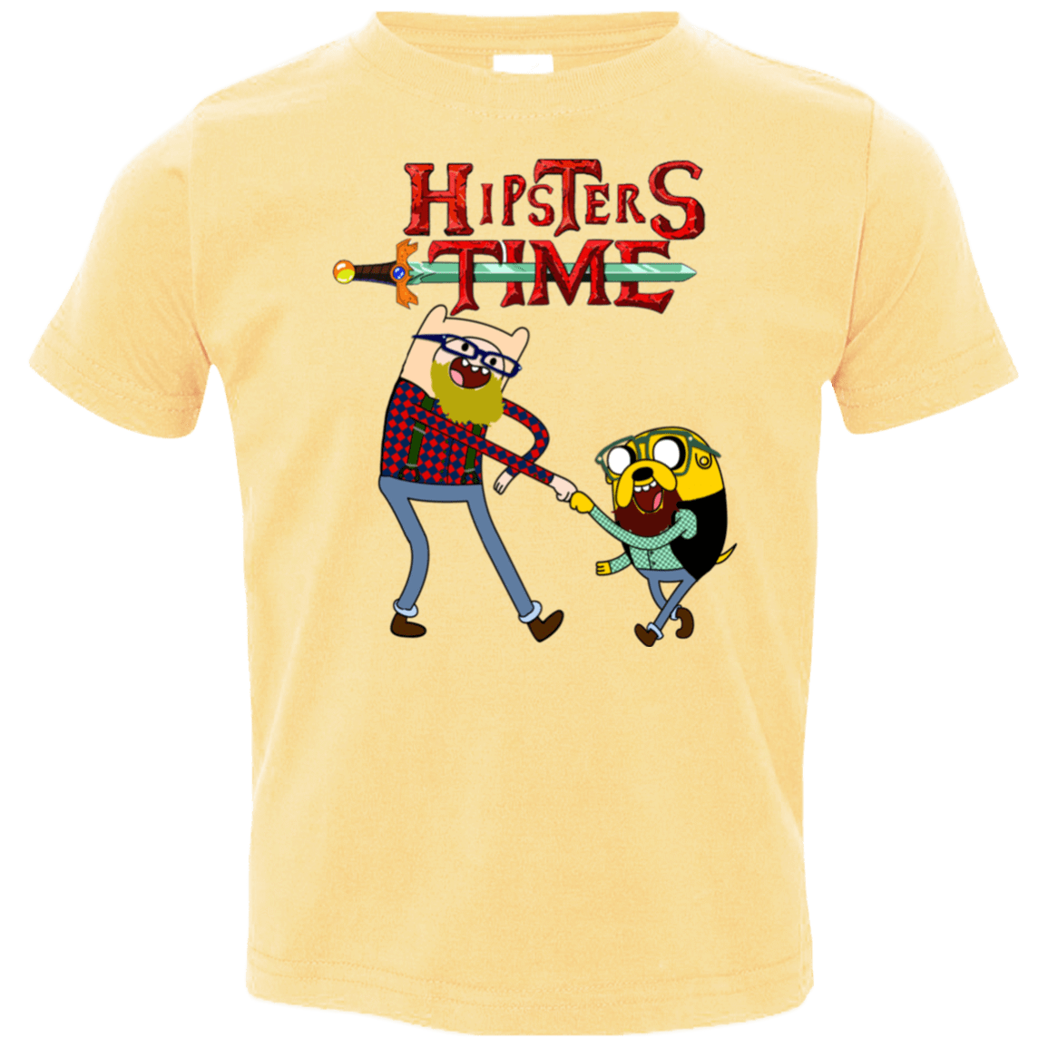 T-Shirts Butter / 2T Hipsters Time Toddler Premium T-Shirt