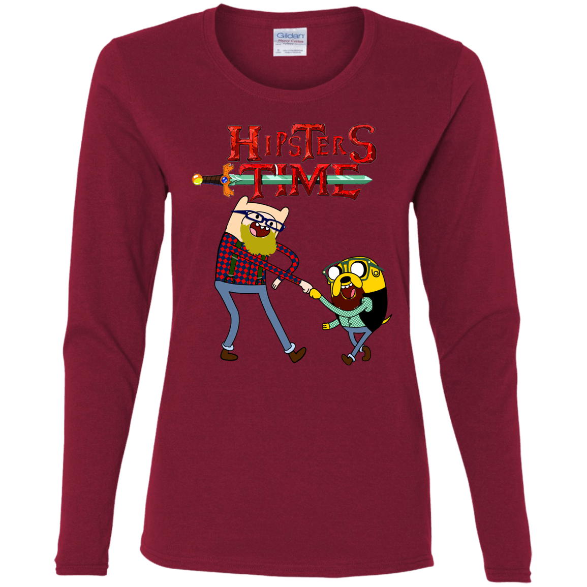 T-Shirts Cardinal / S Hipsters Time Women's Long Sleeve T-Shirt