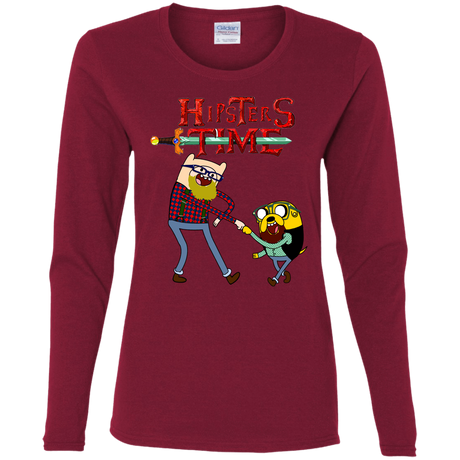 T-Shirts Cardinal / S Hipsters Time Women's Long Sleeve T-Shirt