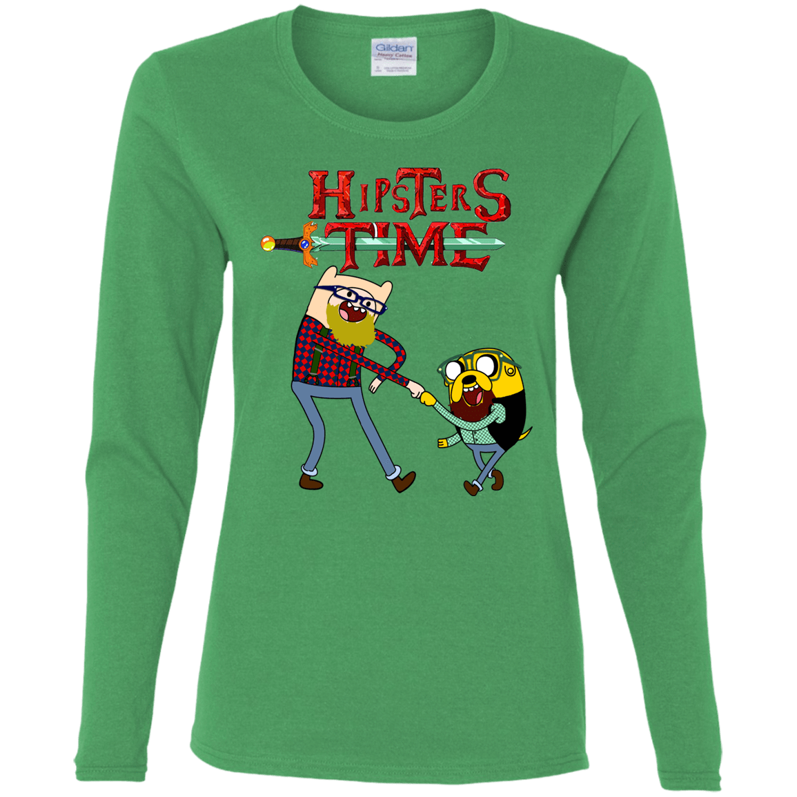 T-Shirts Irish Green / S Hipsters Time Women's Long Sleeve T-Shirt