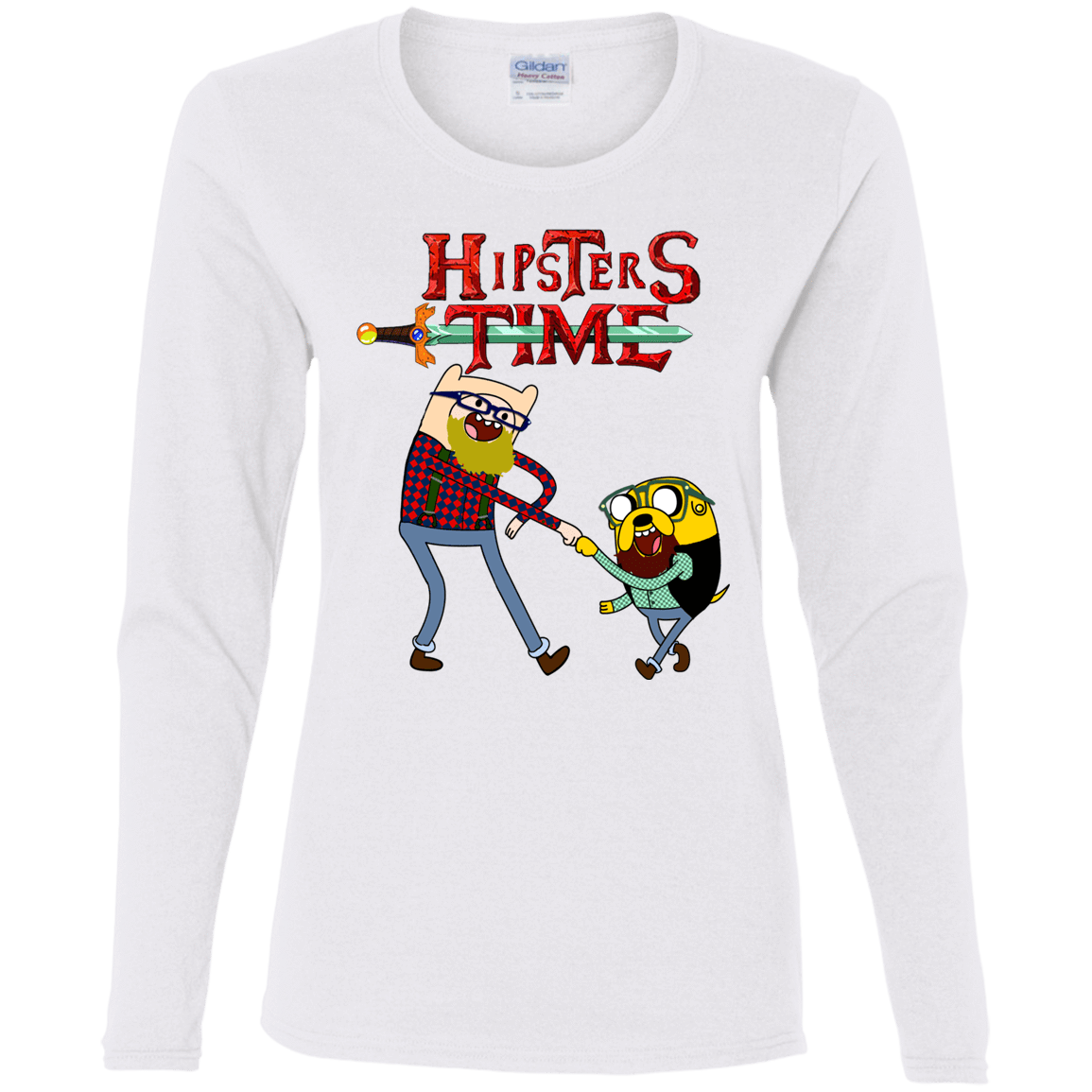 T-Shirts White / S Hipsters Time Women's Long Sleeve T-Shirt