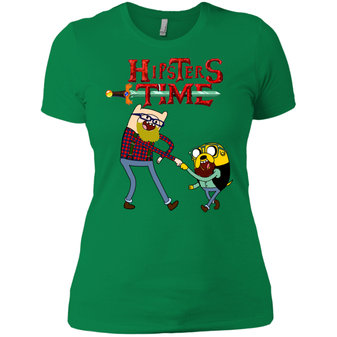 T-Shirts Kelly Green / X-Small Hipsters Time Women's Premium T-Shirt
