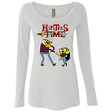 T-Shirts Heather White / S Hipsters Time Women's Triblend Long Sleeve Shirt