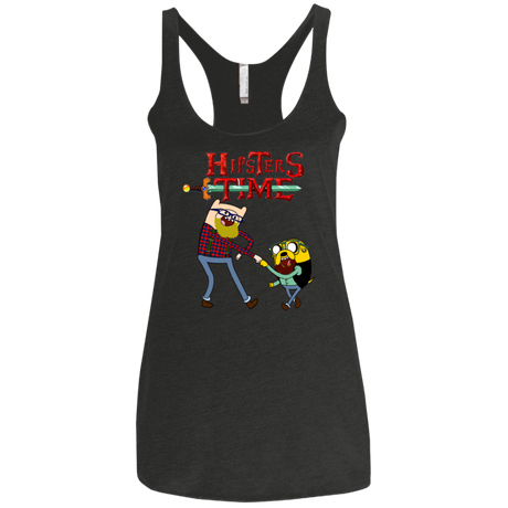 T-Shirts Vintage Black / X-Small Hipsters Time Women's Triblend Racerback Tank