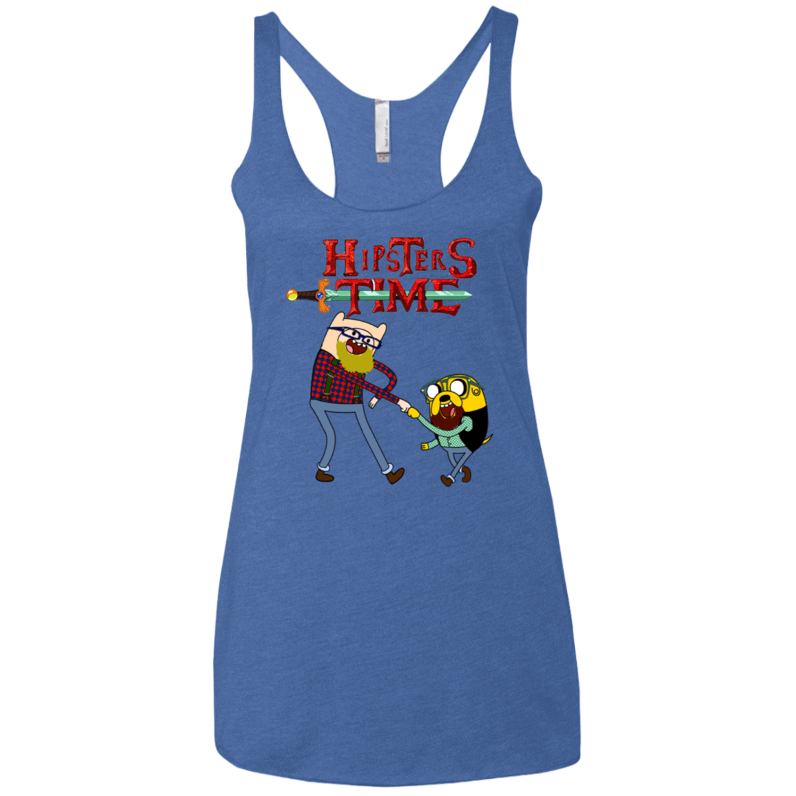 T-Shirts Vintage Royal / X-Small Hipsters Time Women's Triblend Racerback Tank