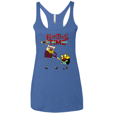 T-Shirts Vintage Royal / X-Small Hipsters Time Women's Triblend Racerback Tank