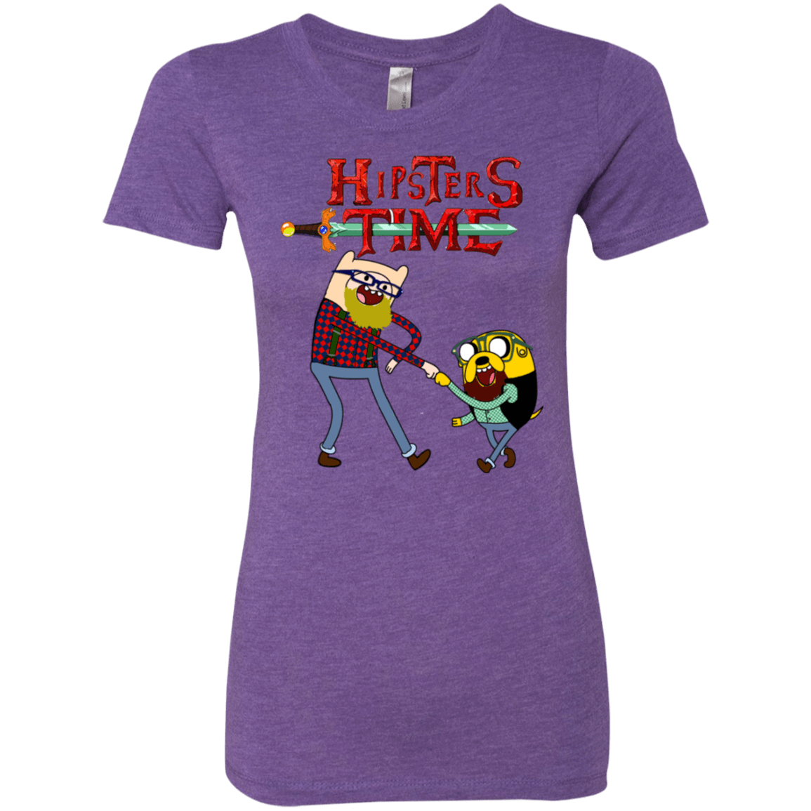 T-Shirts Purple Rush / S Hipsters Time Women's Triblend T-Shirt