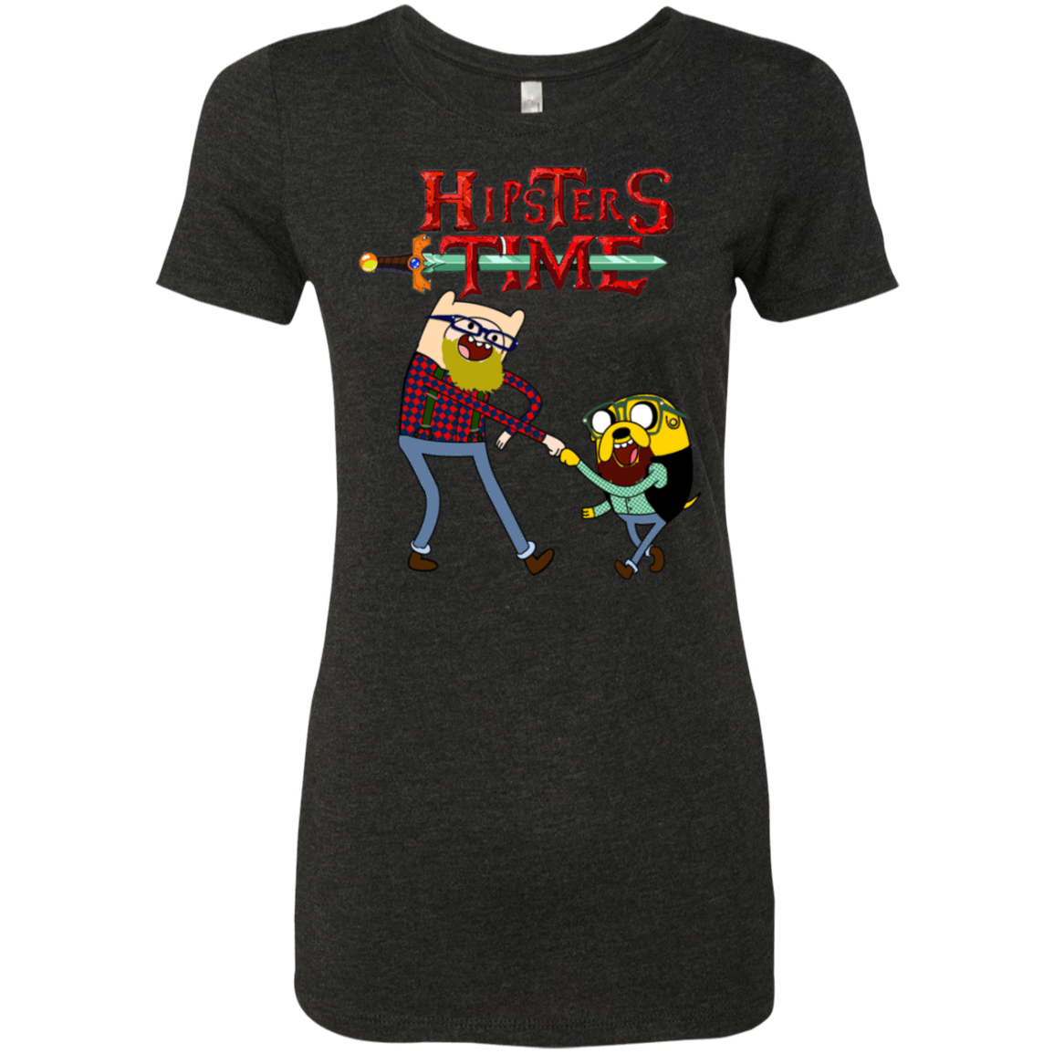 T-Shirts Vintage Black / S Hipsters Time Women's Triblend T-Shirt