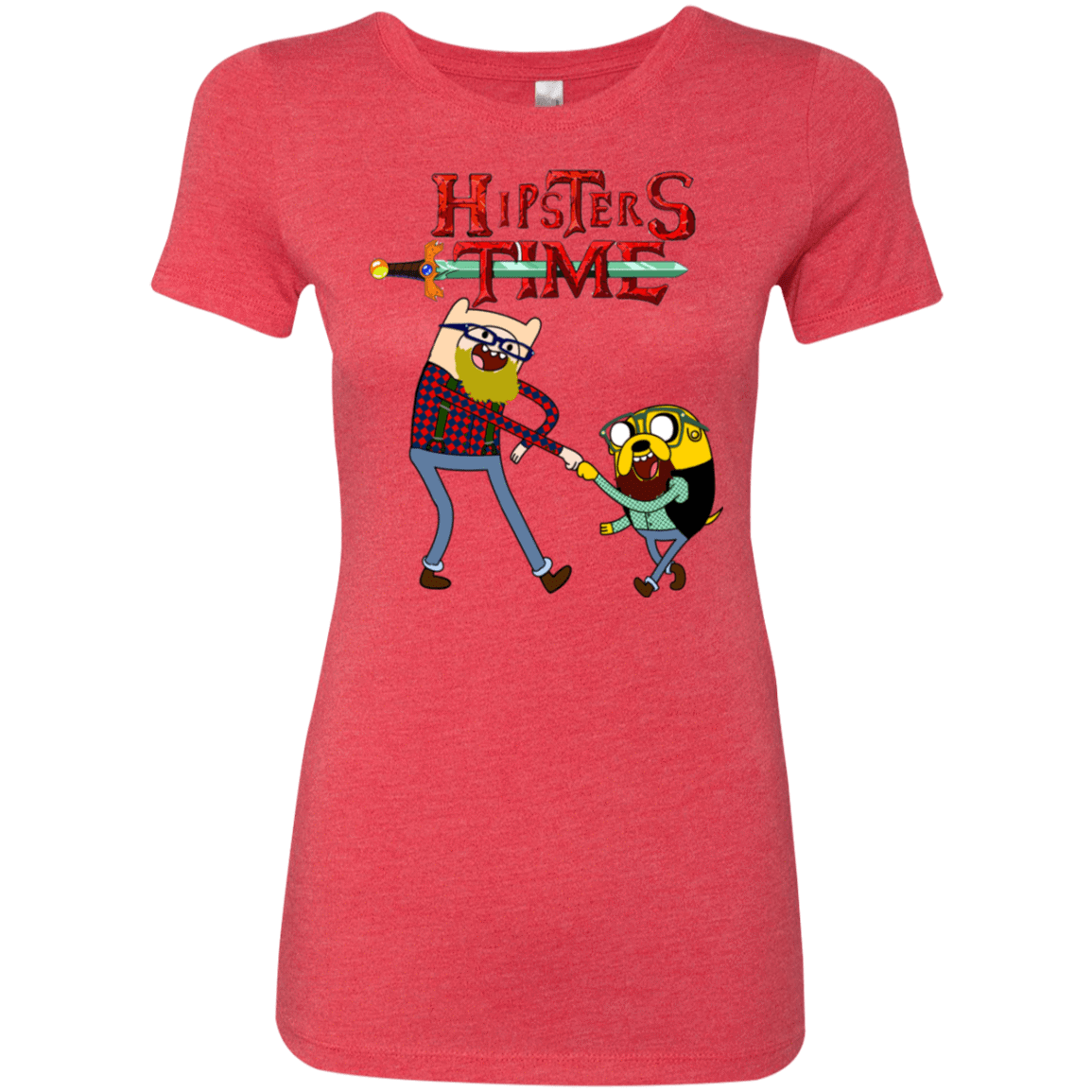 T-Shirts Vintage Red / S Hipsters Time Women's Triblend T-Shirt