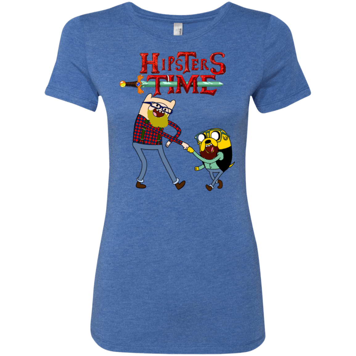 T-Shirts Vintage Royal / S Hipsters Time Women's Triblend T-Shirt