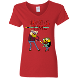 T-Shirts Red / S Hipsters Time Women's V-Neck T-Shirt