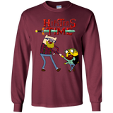 T-Shirts Maroon / YS Hipsters Time Youth Long Sleeve T-Shirt