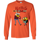 T-Shirts Orange / YS Hipsters Time Youth Long Sleeve T-Shirt